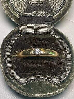 Vintage Cartier ellipse ring with .25 ct diamond